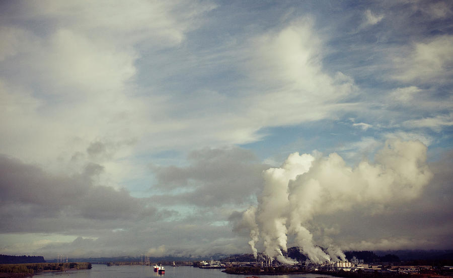 Cloud Photograph - Smoke, Steam, And Pollution Rises by Christopher Kimmel