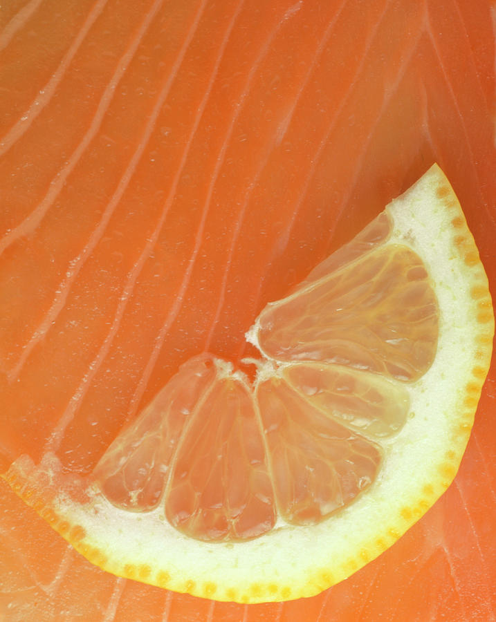 Smoked Salmon With Slice Of Lemon Photograph by Adrienne Hart-davis/science Photo Library