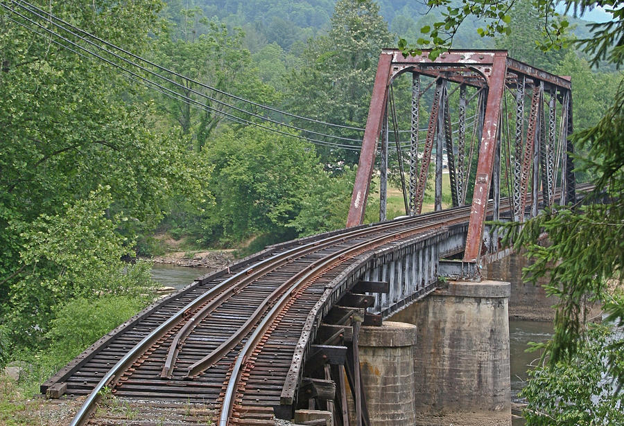 Smokey Mountain Railroad Steel Girder Bridge Photograph by John Black