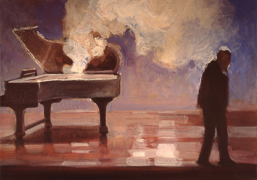 Scene Painting - Smokin Piano by Emily Gibson