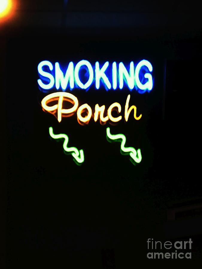 Smoking Porch Photograph by Kelly Awad