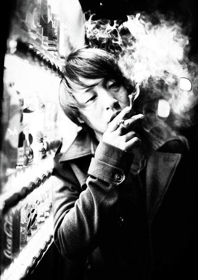 Black And White Photograph - Smoking by Toru Matsunaga
