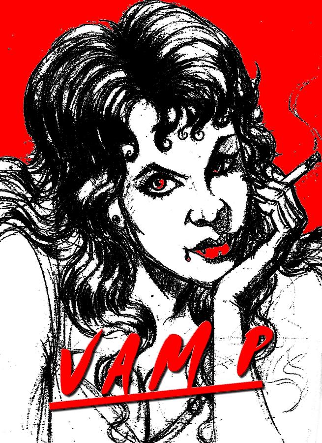 Smoking Vamp Mixed Media by Jack Joya