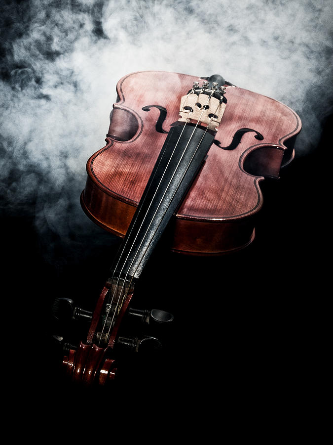 Smoking violin Photograph by Mike Santis