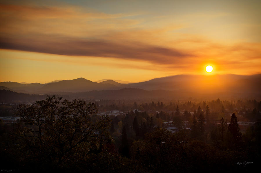 Smoky Autumn Evening Photograph by Mick Anderson