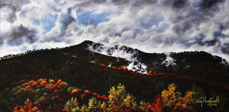 Smoky Mountain Angel Hair Painting by Craig Burgwardt