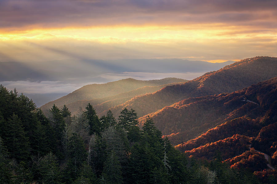 Smoky Mountains At Sunrise Photograph by Malcolm Macgregor