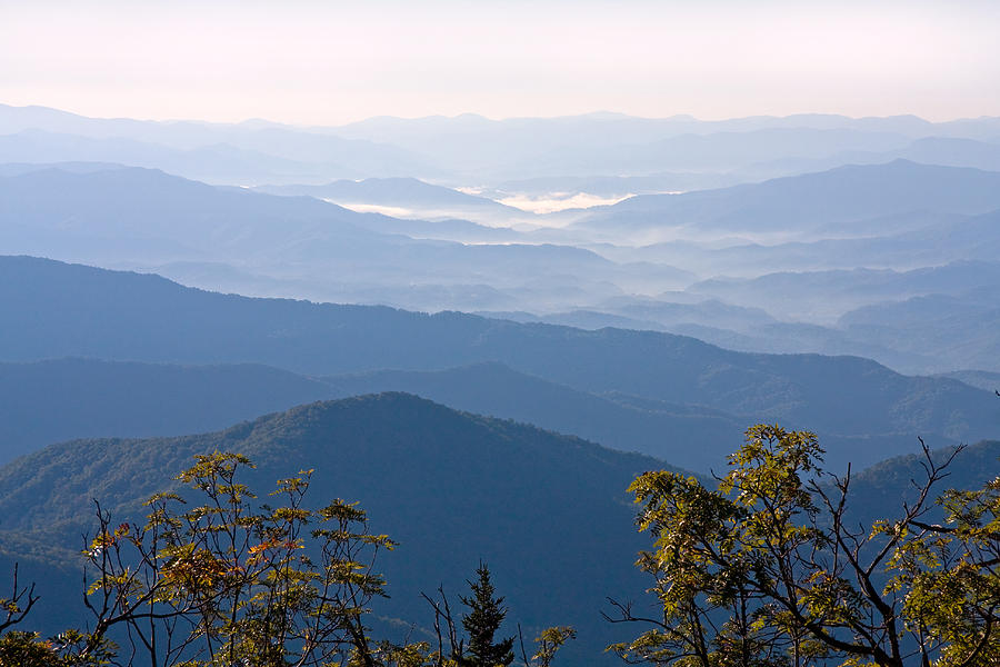 Smoky Mountains from Clingmans Dome Photograph by Melinda Fawver