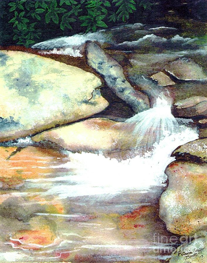 Smoky Mountains Waterfall Painting by Patricia Griffin Brett