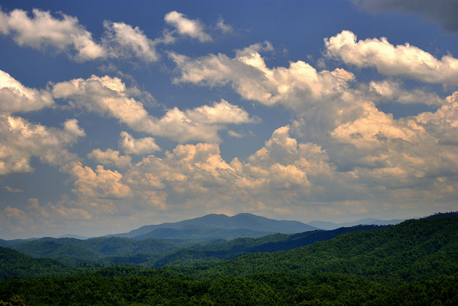 Smoky Peaks and Sky Photograph by George Taylor
