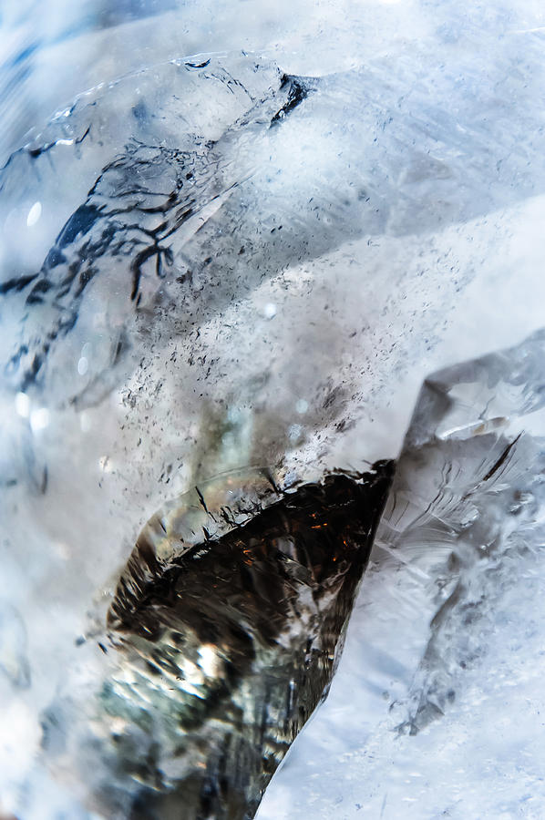 Nature Photograph - Smoky Quartz Crystal. Vertical by Jenny Rainbow