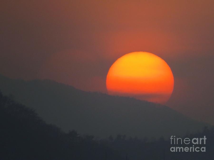 Smoky Sunset Photograph by Scott Cameron