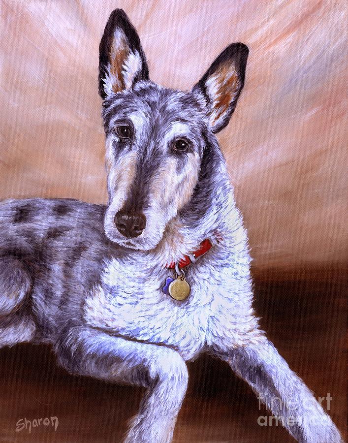 Smooth Coat Collie Painting by Sharon Molinaro