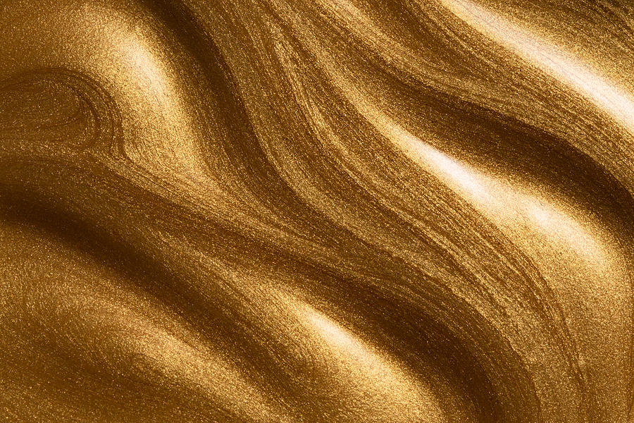 Smooth Gold Colored Paint Photograph by MirageC