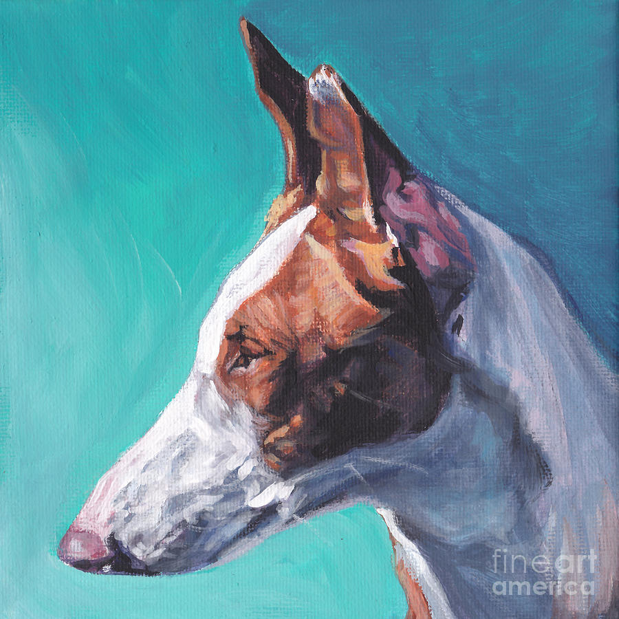 Smooth Ibizan Hound Painting by Lee Ann Shepard