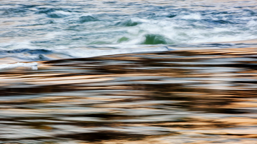 Abstract Photograph - Smooth Water Rapids by Bill Wakeley