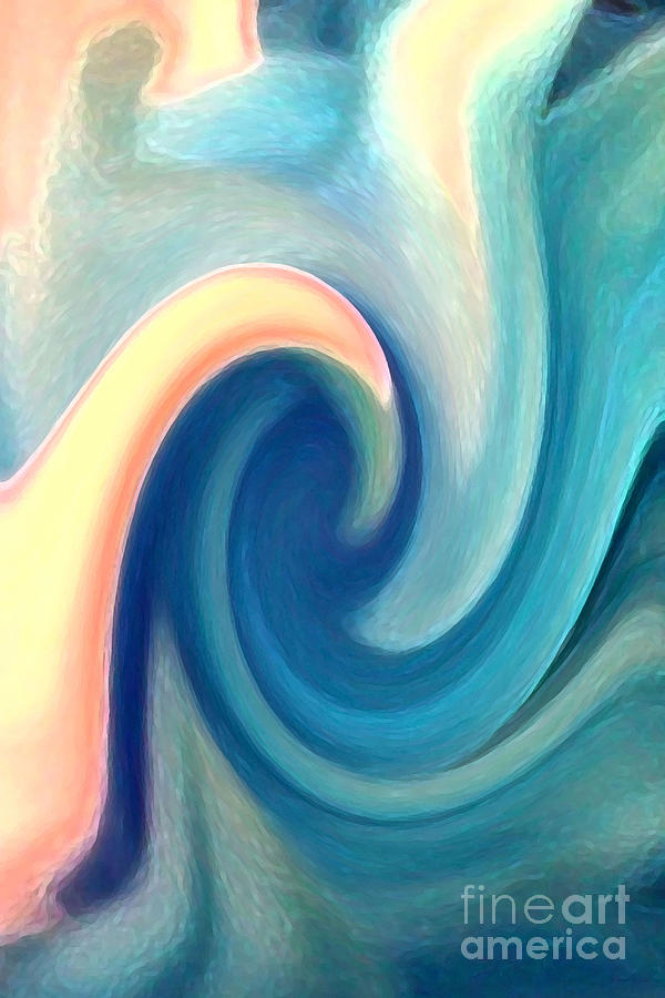 Abstract Digital Art - Smooth Wave Abstract Art by Miss Dawn
