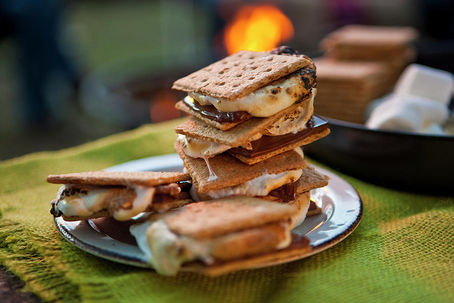 Smores By A Campfire Photograph by Lew Robertson