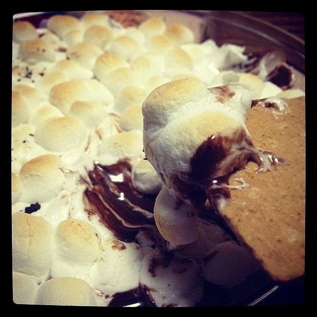 Chocolate Still Life Photograph - Smores Dip Thanks To @jaimielyn_pinto by Kristine Dunn