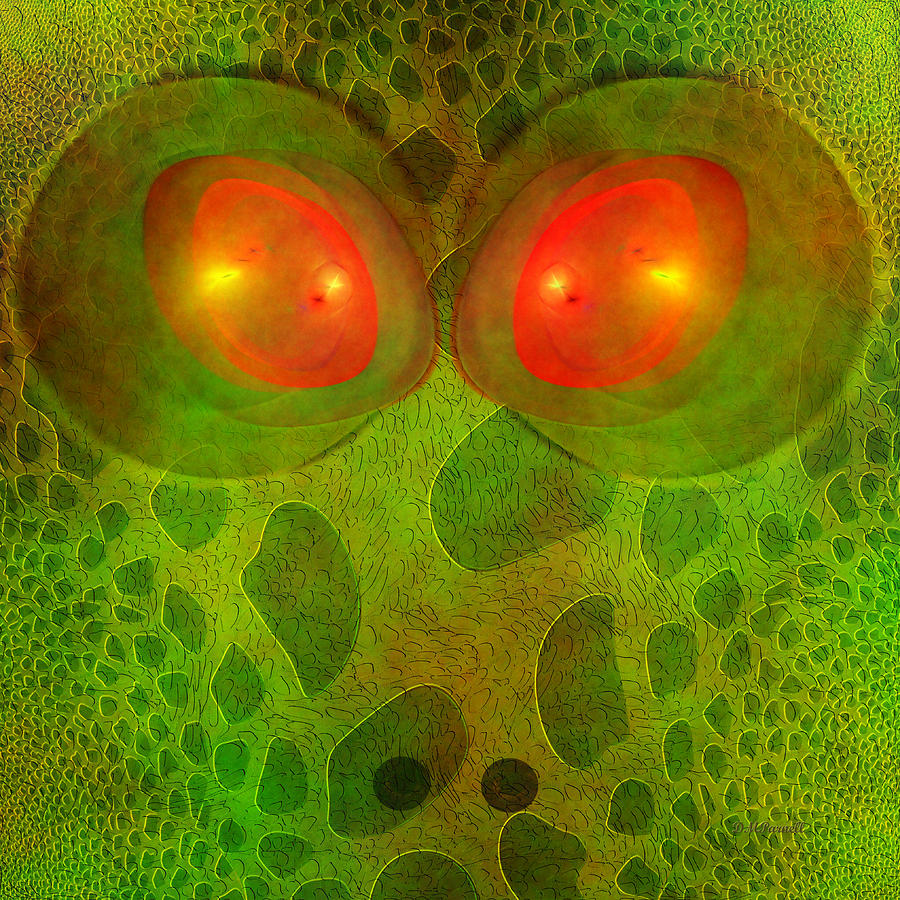Snake Digital Art - Snake Eyes by Diane Parnell