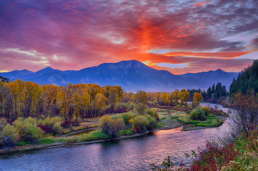 Fall Photograph - Snake River Sunrise by Greg Norrell