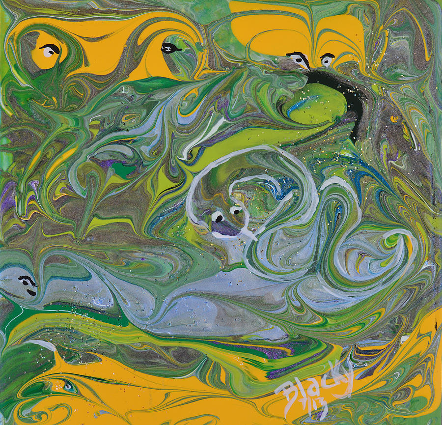 Snakes In The Grass Painting by Donna Blackhall