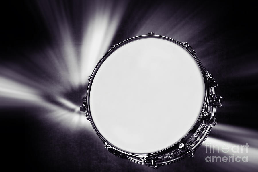 Snare Drum for drum set in sepia 3247.01 Photograph by M K Miller