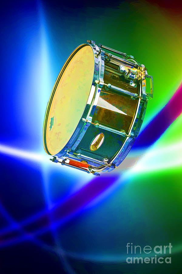 Snare Drum for drum set Painting in Color 3239.02 Photograph by M K Miller