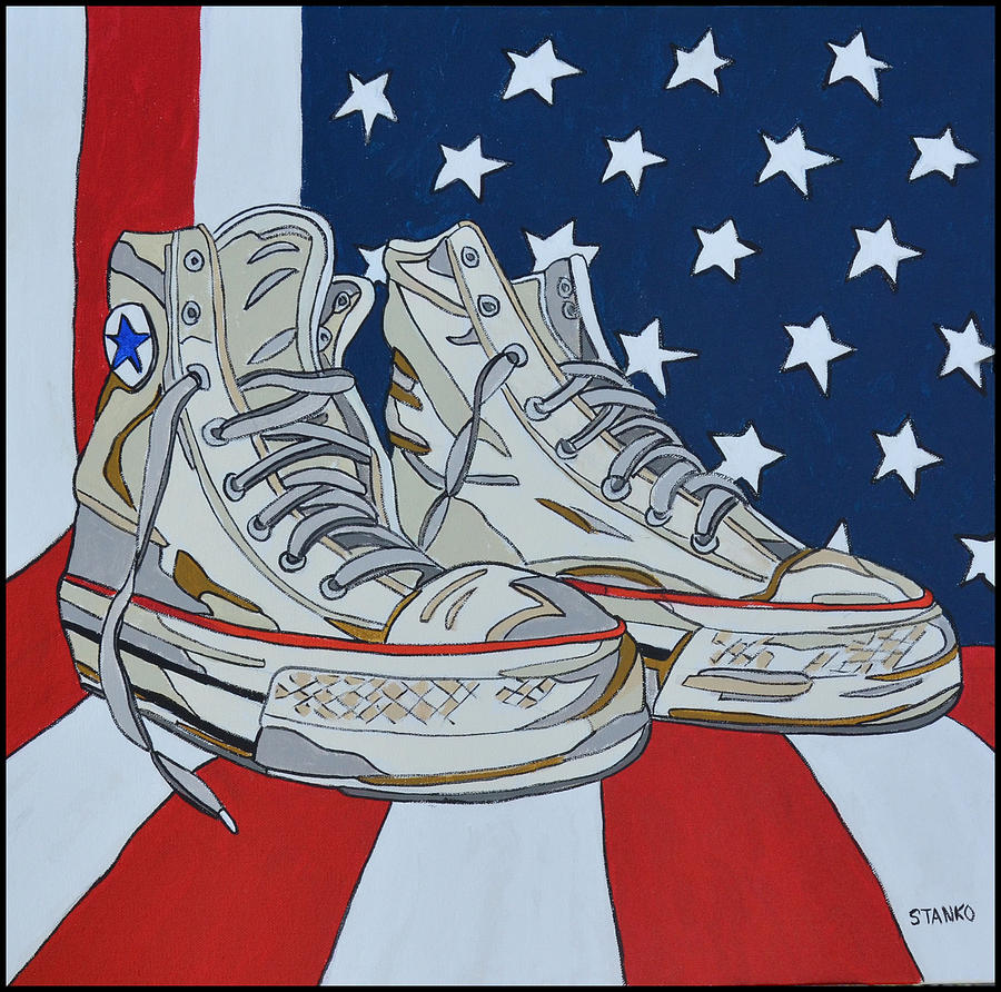 Sneakers 9 Painting by Mike Stanko