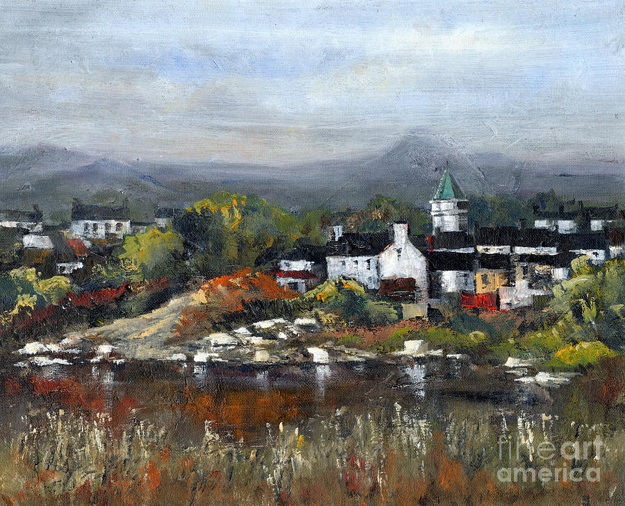 Kerry... Sneem Village  Painting by Val Byrne