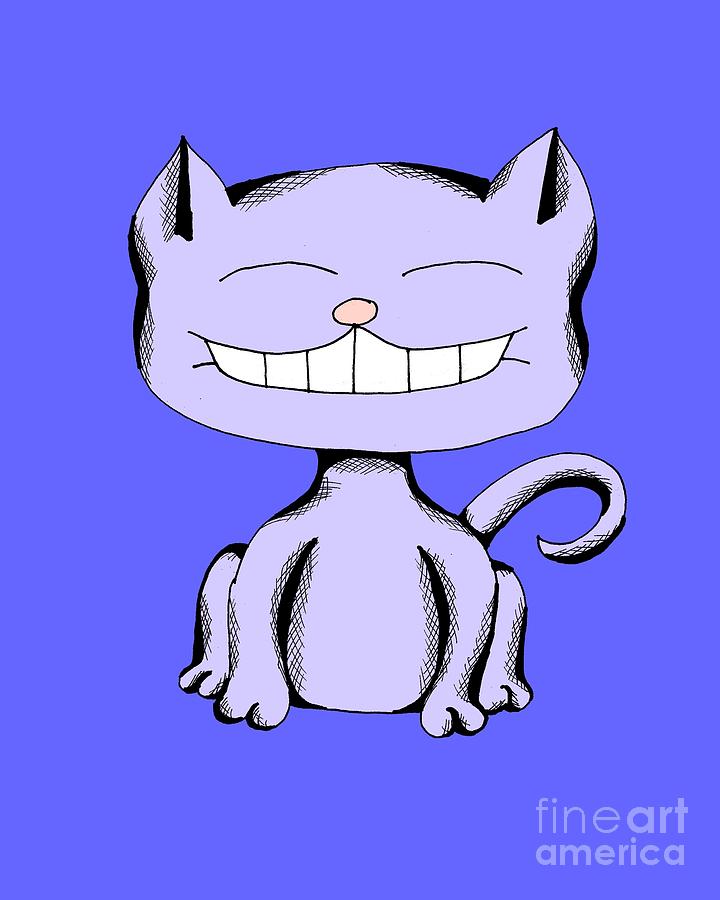 Snickerdoodle Cat Laughing Drawing by Pet Serrano