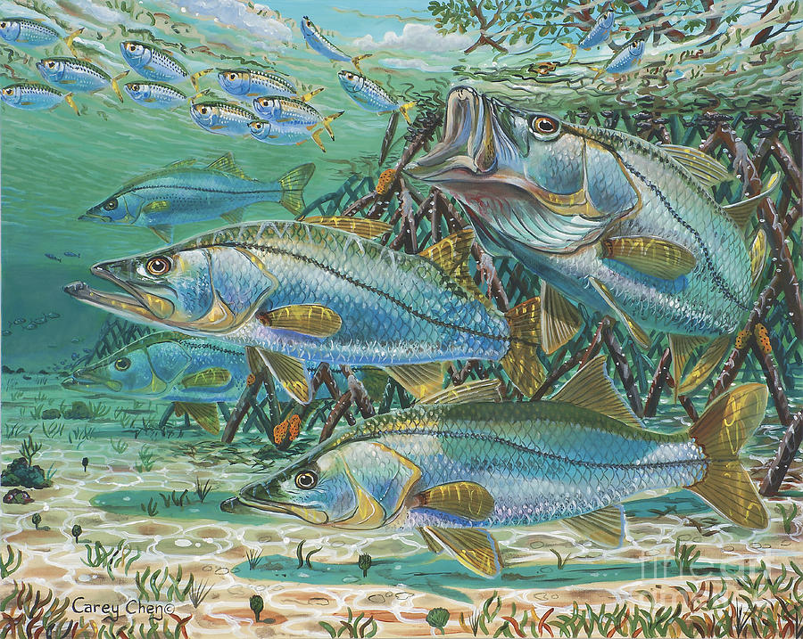 Snook Attack In0014 Painting