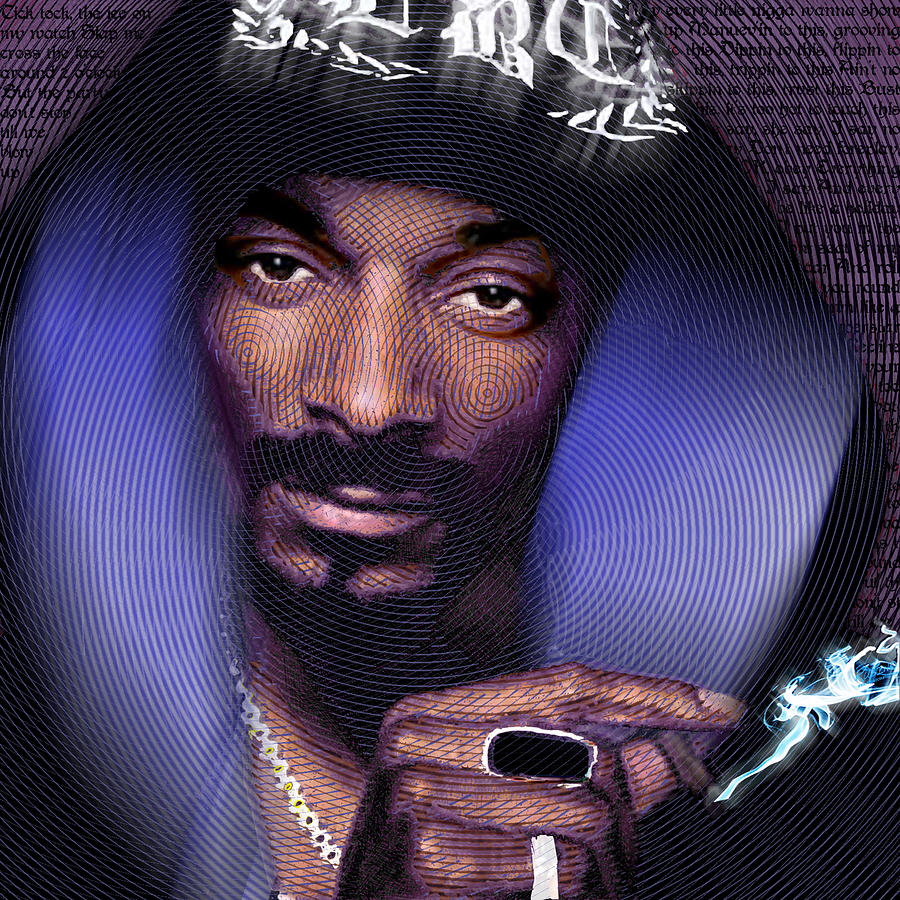 Snoop and Lyrics Painting by Tony Rubino