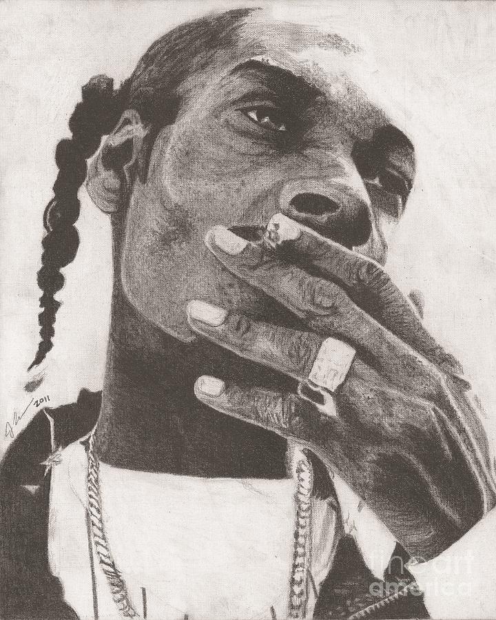 Snoop Dogg Drawing by Jeff Ridlen