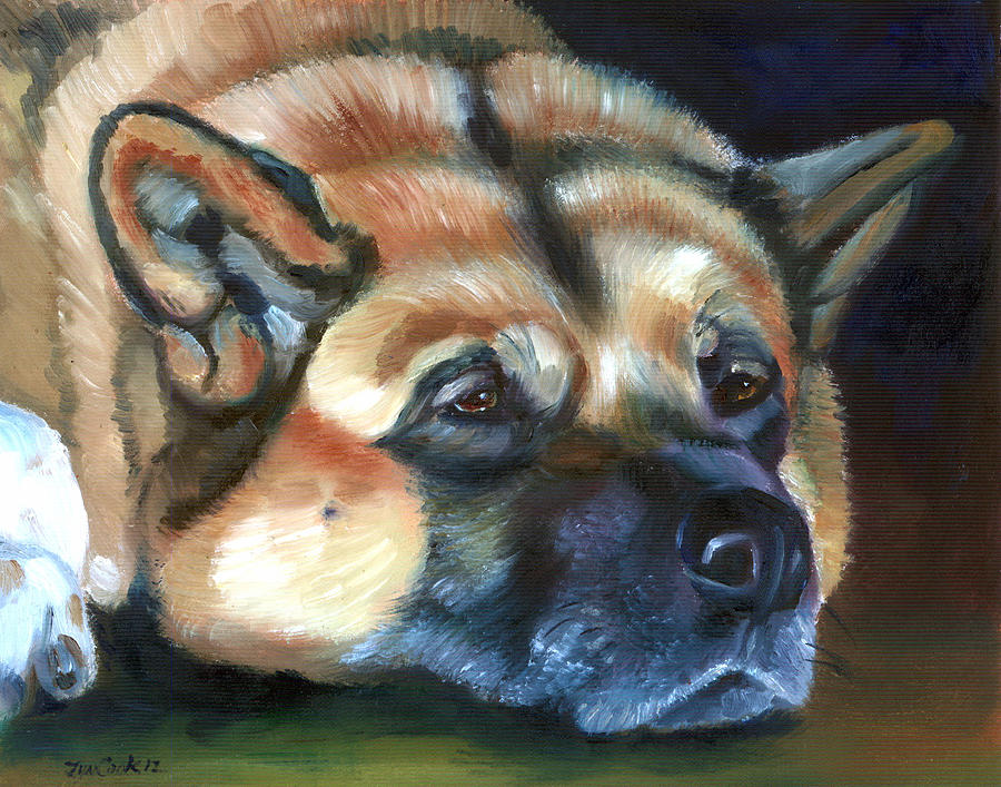 Animal Painting - Snooze by Lyn Cook