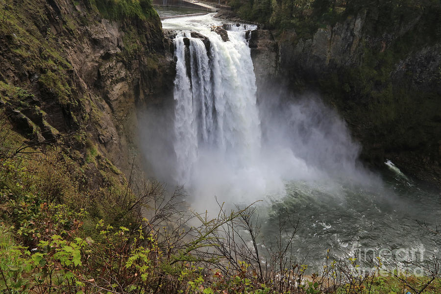 Snoqualmie Falls Perspective Photograph by Carol Groenen