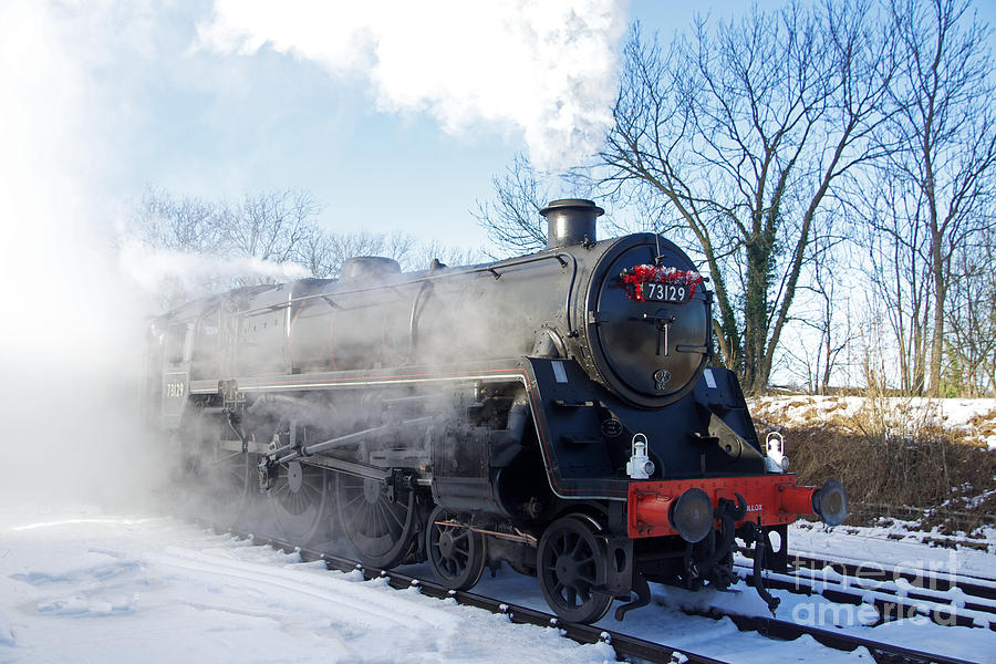 Snow and Steam Photograph by David Birchall