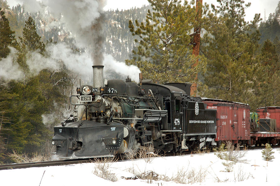 Snow and Steam Photograph by Ken Smith