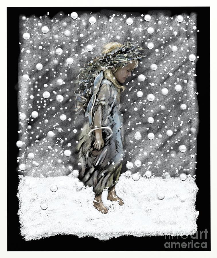 Snow Angel Digital Art by Belinda Borradaile Fine Art America