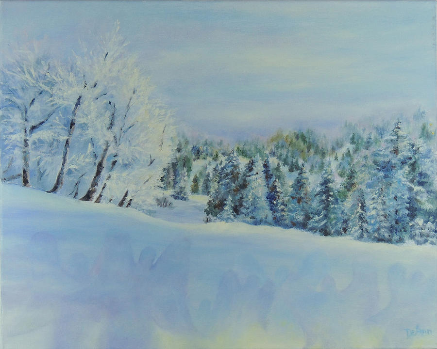 Snow Angels Rejoice Painting by DeAnn Slaughter - Fine Art America