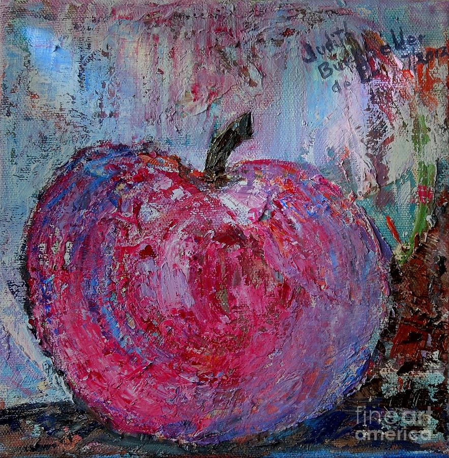 Snow Apple - SOLD Painting by Judith Espinoza