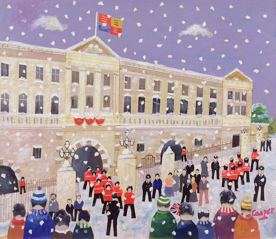 Christmas Painting - Snow at Buckingham Palace by William Cooper