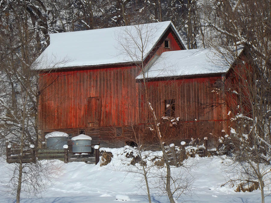 Snow Barn Photograph by Bonfire Photography