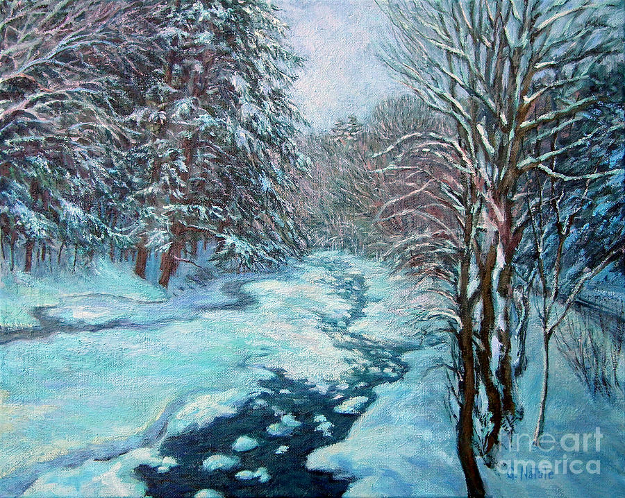 Snow Bound Brook Painting by Gerard Natale - Fine Art America
