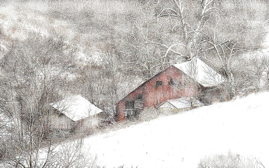 Barn Photograph - Snow Bound by William Griffin