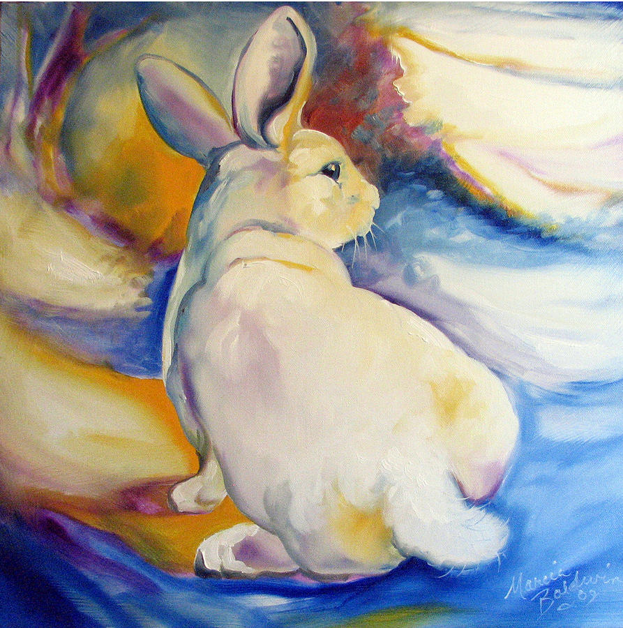 Snow Bunny 09 Painting by Marcia Baldwin