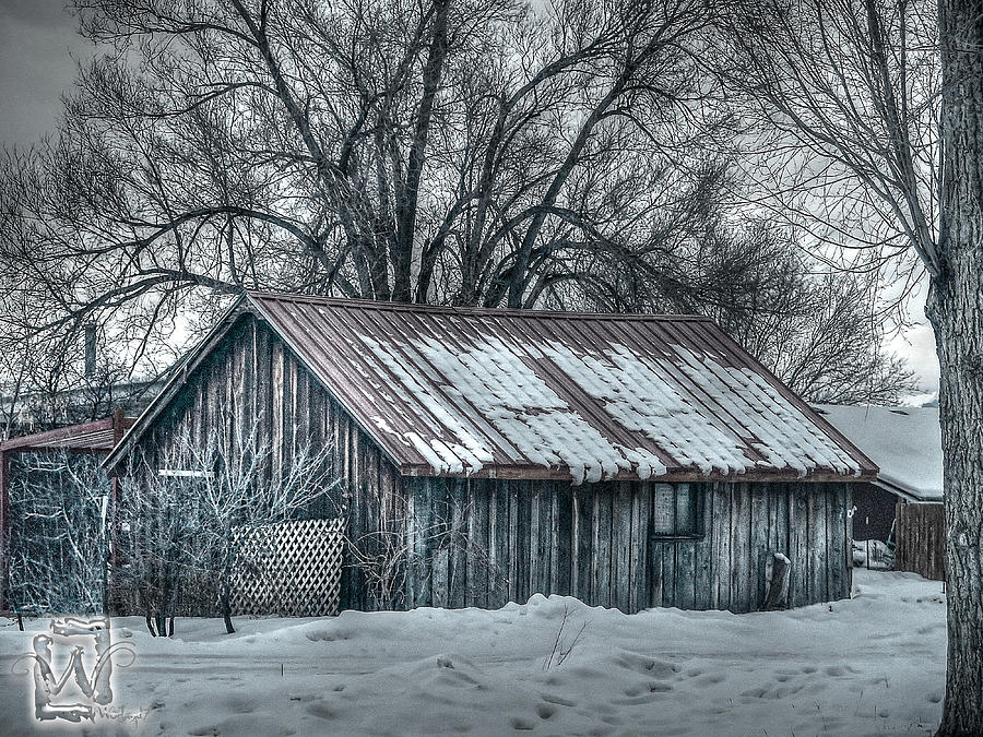 Winter Photograph - Snow Cabin by Kenny Worland