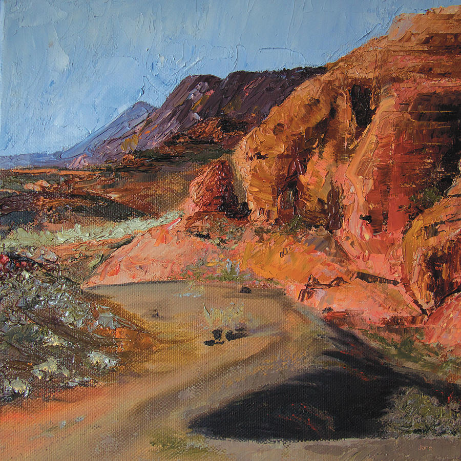 Snow Canyon Painting by Nila Jane Autry