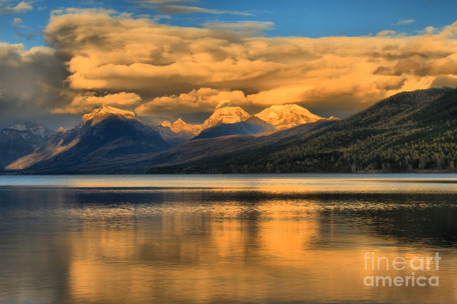 Glacier National Park Photograph - Snow Cap Reflections by Adam Jewell