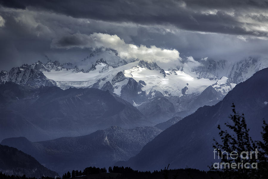 Snow Capped Alps Photograph by Timothy Hacker